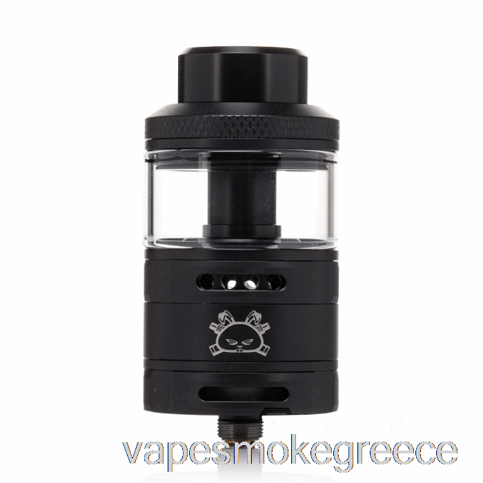 Vape Greece Hellvape χοντρό κουνέλι 28mm Rta μαύρο με λευκό λογότυπο